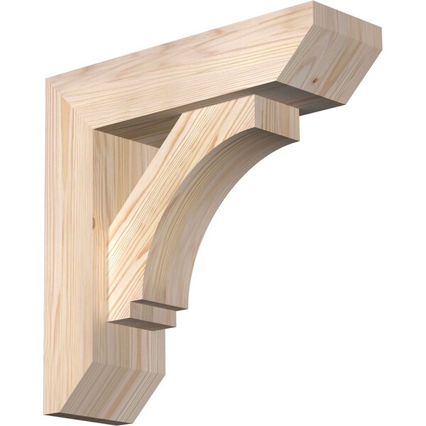 Ekena Millwork Imperial Slat Smooth Bracket w/ Offset Brace, Douglas Fir, 5 1/2"W x 18"D x 18"H BKT0604X18X18IMP06SDF - main